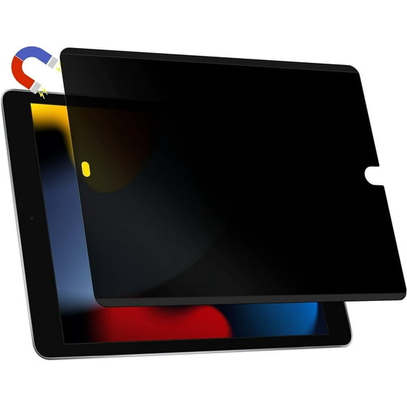 Magnetic iPad 10.2" 9th Generation 2022 Privacy Screen Protector, Removable&Reusable Anti