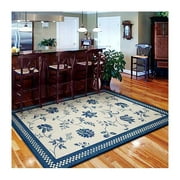 Orian Petals Area Rug, Chambray
