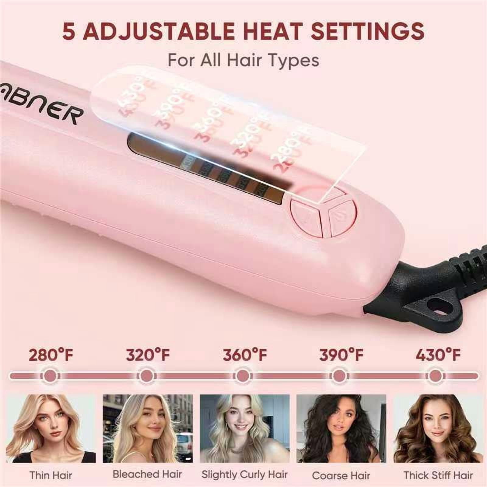 ABNER Rotating Curling Iron Set for Long Hair, Automatic Hair Curler with 3 Sizes Ceramic Barrel 0.75" 1" 1.25" to 430°F with Home Button, Dual Voltage