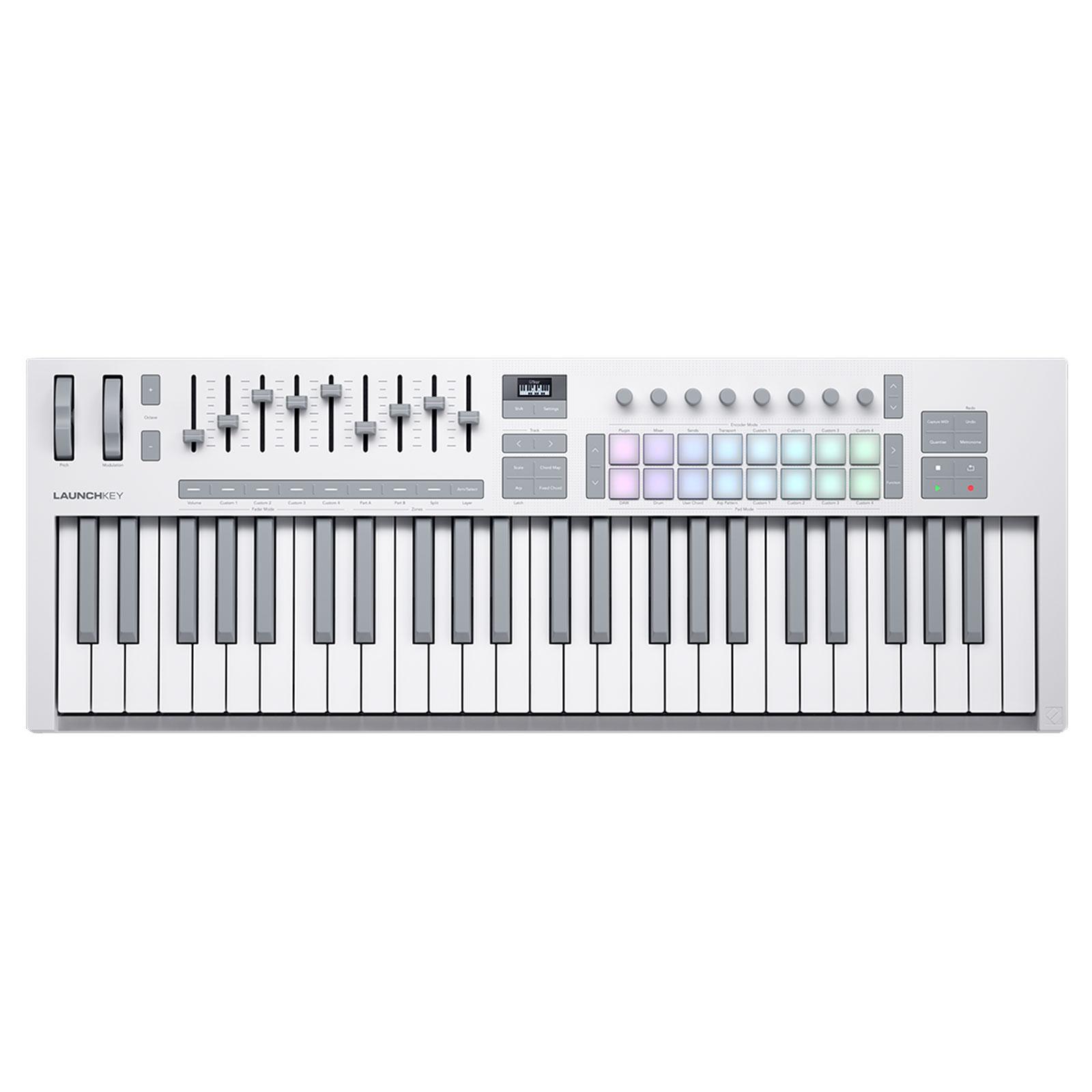 Novation Launchkey 49 MK4 White 49-Note Controller Keyboard with Bag Package