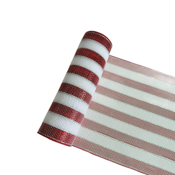 Cinta navideña,Decoración navideña con lazo rojo y ,Adorno navideño con cinta para árbol de Navidad,Cinta para envolver regalos DIY Centro de mesa decorativo,Manualidades 026 x 914 m