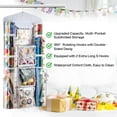 thumbnail image 5 of ZJQYDS wrapping paper organizer storage, hanging gift bag storage organizer, Double-Sided wrapping paper holder storage-White, 5 of 14