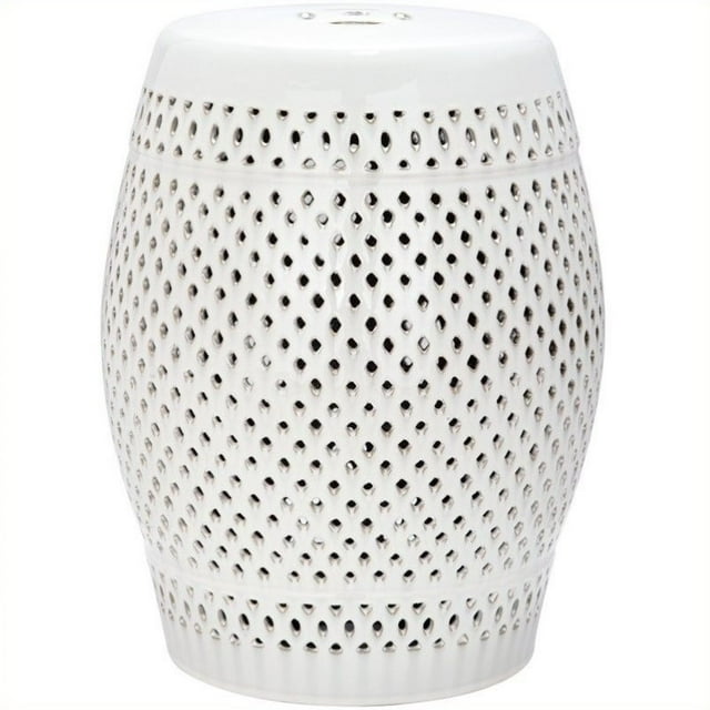 Safavieh Diamond Ceramic Garden Stool in Cream