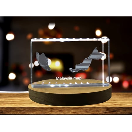 Malaysia 3D Engraved Crystal 3D Engraved Crystal Keepsake/Gift/Decor/Collectible/Souvenir