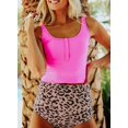 thumbnail image 2 of Women's Two Piece Tankini Swimsuit Floral Tank Top Tummy Control Swimwear Bathing Suit, 2 of 6