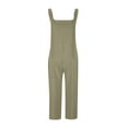 thumbnail image 5 of Maean Women's Wide Leg Rompers with Pockets Casual Loose Comfy Jumpsuits Solid Color Tank Top Long Pants, 5 of 7