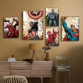 thumbnail image 3 of Póster de impresión artística de película de Marvel, pintura en lienzo de Spider -Man, Iron Man, Capitán americano, Murales Decorativos para decoración de pared del hogar, impresiones, 3 of 4