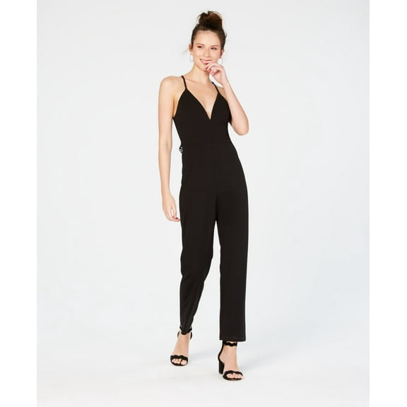 Emerald Sundae Juniors Lace Back Jumpsuit Black XL