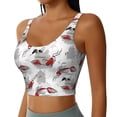 thumbnail image 2 of Balery Koi Fish Sujetadores deportivos con espalda cruzada para mujer, acolchados, sin costuras, de alto impacto, ideales para yoga, gimnasio, entrenamiento y fitness.-Large, 2 of 8