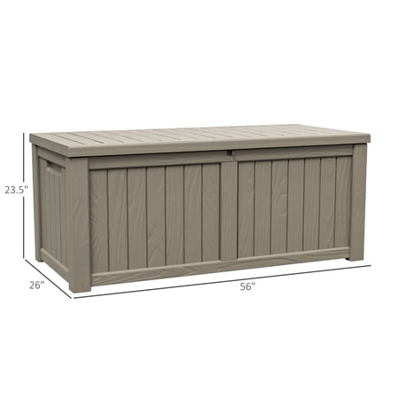 Deck Storage Container Box Outdoor Garden Bench Patio Furniture 77 Gal ...