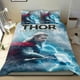 thumbnail image 1 of Thor Conjunto de sábanas temático, trío de piezas, cómodo y amigable con la piel, diseño único, regalo de decoración para el hogar para familiares, amigos y fans,173cm *218cm, 1 of 6