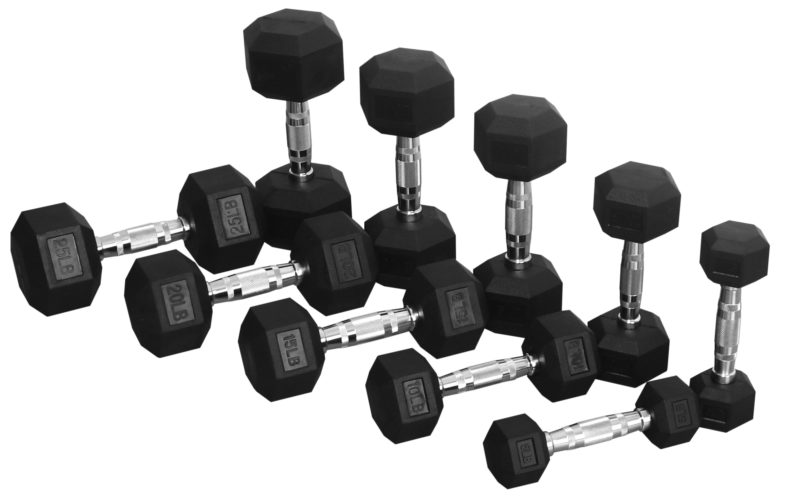 BalanceFrom 150 LB Dumbbell Set Pair of 5 10 15 20 25 LB