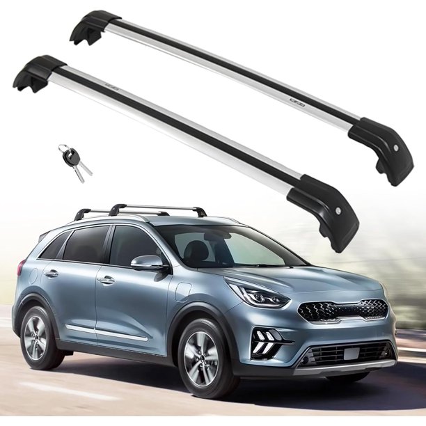 Barras de techo con cerradura compatibles con Kia NIRO 2017 2018 2019 2020 2021 2022, barras transversales portaequipajes de carga en el techo accesorios canoa kayak bicicleta