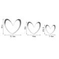 thumbnail image 5 of Kripyery 3Pcs Cookie Mold Stainless Steel Heart Shape Cookie Cutter Set Durable Creative Biscuit Mold for Cake Decoration, 5 of 7
