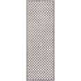 thumbnail image 2 of Hauteloom Gaiwan Hallway, Kitchen Machine Washable Runner Rug - Square Piles, Checkered - White, Light Gray - 2'7" x 10', 2 of 13