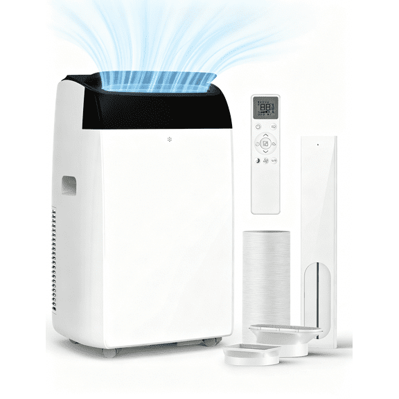 GIMMYFIVE 14,000 BTU Portable Air Conditioner Up to 750 Sq.Ft, 3-in-1 AC Unit with Dehumidifier and Fan, Quiet, Remote Control