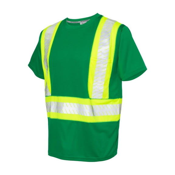 Kishigo Men's Class 1 Enhanced Visibility Short Sleeve T-Shirt- Green Large