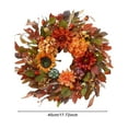 thumbnail image 5 of Sylvtty Autumn Peony Pumpkin Wreath Artificial Twig Garland Vintage Floral Garland Seasonal Door Hanger for Thanksgiving Harvest Decor, 5 of 7