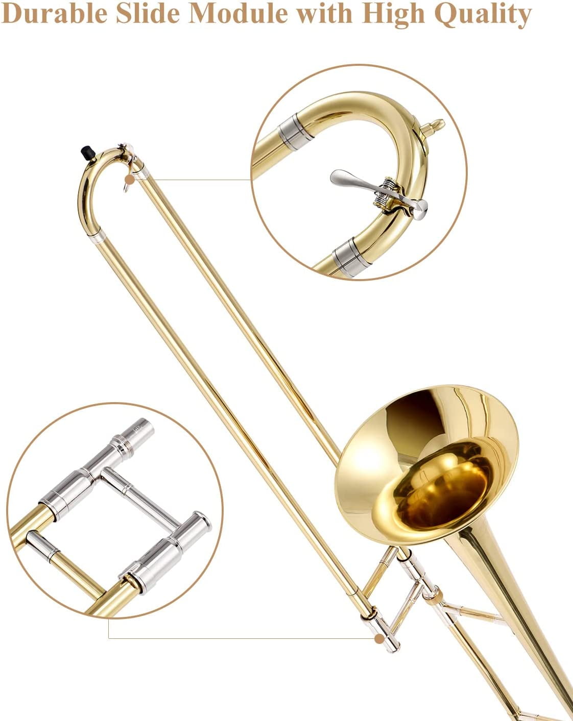 管楽器・吹奏楽器 Easter Trombone ETB-330 /case Amazon.com: Eastar Bb Tenor Slide Trombone for Beginners