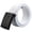 White, variant on Adjustable Nylon Canvas Belt for Men, Plastic Buckle Non Metal Airport Friendly Work Web Belt, Unisex Comfortable Outdoor Casual Training Belt 140cm/55", Easy to Use (White,47")