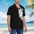 thumbnail image 4 of Drums Artistic Mens Hawaiian Shirt Short Sleeve Casual Button Up Tropical Summer Beach Shirt, 4 of 8