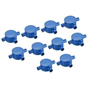 
PVC Conduit Box Junction Box T-Shaped Round Wire Box 16 mm for Home Devices Electronic Projects Pack of 10