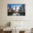 thumbnail image 2 of Elephant Stock Chicago River Boats Wall Art - Horizontal Canvas Wall Art - Living Room Wall Decor - Places Canvas - Teal And Blue Decor - 39" x 26", 2 of 8