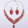 thumbnail image 2 of Crystal Jewelry Set Rhinestone Choker Necklace Teardrop Jewelry Suit for Women, 2 of 5