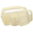 thumbnail image 2 of Toiletries Bag Women 3Pcs Travel Organizer in Beige Color for Makeup Storage and Daily Use, 2 of 5
