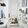 thumbnail image 4 of Yayeee Hallway Runner Rug 2'x6' Non Slip Machine Washable with Rubber Backing, Beige Halloween Cat, 4 of 8