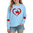 thumbnail image 2 of Amzcrzy T-Shirts Graphiques pour Garçons et Filles, Col Rond Tendance, Imprimé Feuille d'Érable, T-Shirts pour Tout-Petits et Ados, Décontractés et Confortables, Manches Longues, Coton, Tee Shirt 11 Ans, 2 of 8
