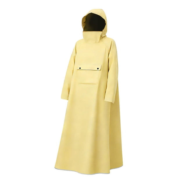 Poncho impermeable unisex reutilizable con capucha impermeable ropa de lluvia para Amarillo XL