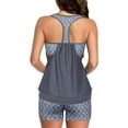 thumbnail image 6 of WREESH Womens Two Piece Swimsuit Tankini New Fashion Swimwear Casual Bikini Set Printed Swimsuit Beach Bathing Suit Gray, 6 of 6