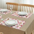 thumbnail image 3 of Set of 4 Heat Resistant Floral Placemats with Butterfly and Bee Pattern, Wrinkle Free Flax Table Mats for Country Rustic Dining, 3 of 6