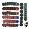 65 Pcs 2'' Scour Sanding Discs Nylon Roll Lock Surface Coarse Medium Fine Grit