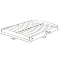 thumbnail image 3 of Historyli Low Profile King Bed Frame,Heavy Duty Metal King Size Platform Bed Frame,Mattress Foundation with Steel Slat Support,No Box Spring Needed,Easy Assembly,6 Inch,White FULL, 3 of 7
