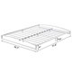 thumbnail image 2 of Cama Full de Metal con Base de Plataforma de 6 Pulgadas – Estructura de Perfil Bajo en Blanco, Soporte de Listones de Acero Estable y Silencioso, Fácil Montaje, Sin Base Adicional, para Dormitorio, 2 of 3