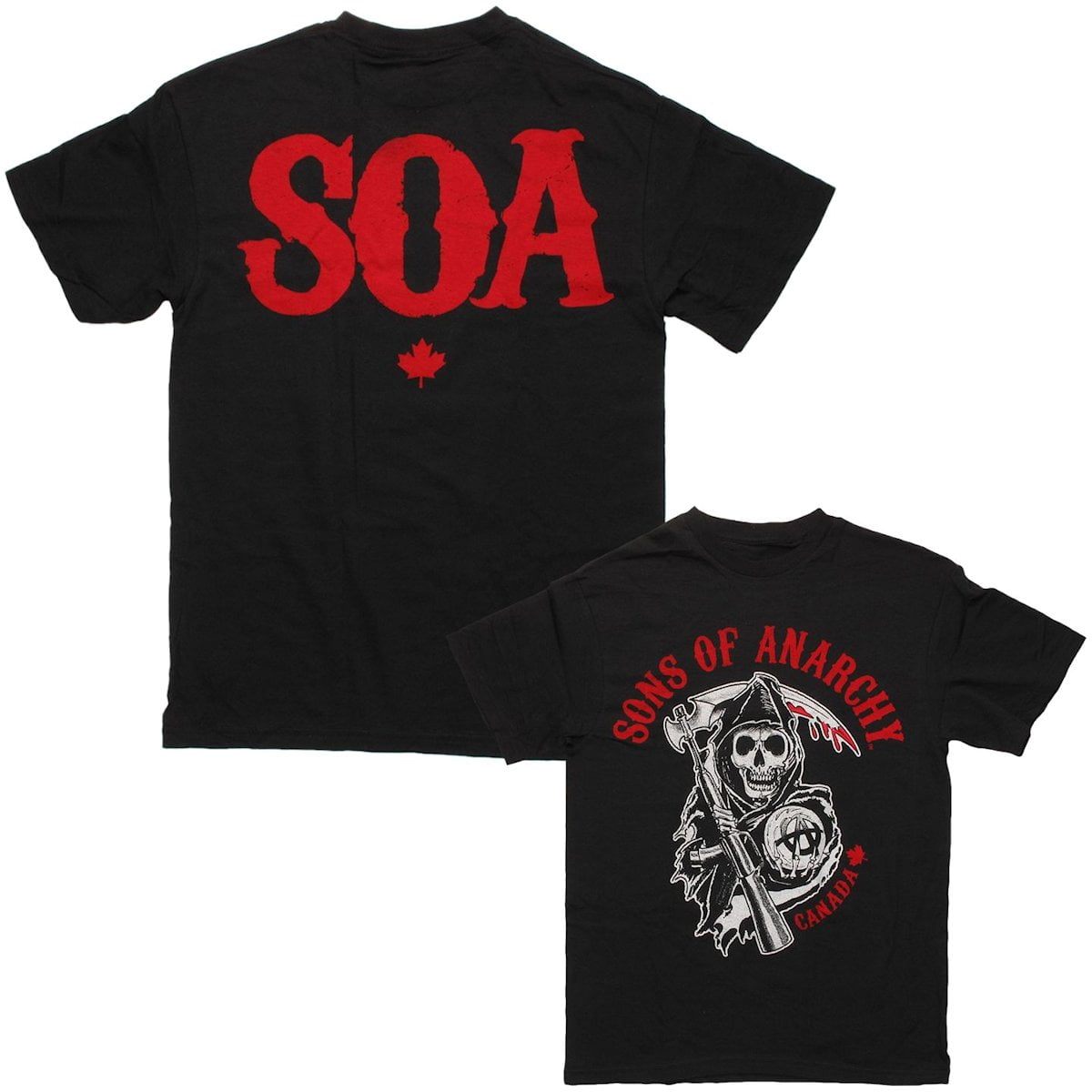 Sons of Anarchy Officially Licensed SOA AK Reaper Urban Slim Fit Men’s T-Shirt Grey