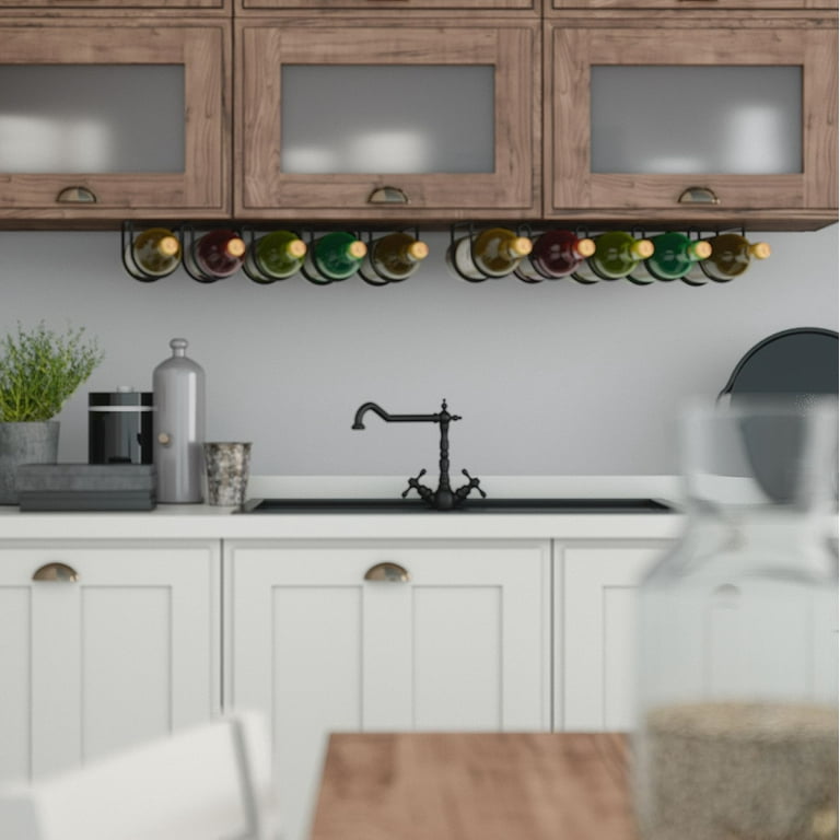 Wallniture Dijon 5 Sectional Under Cabinets Wine Rack Bottle
