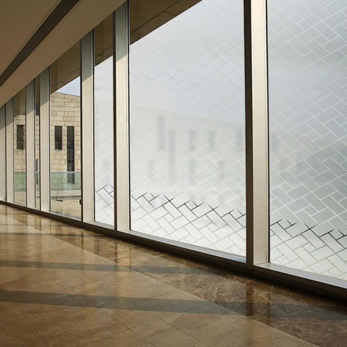 Frosted Window Covering Removable Frosted Glass Window Covering (With