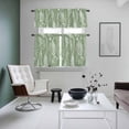 thumbnail image 4 of Sage Green Botanical Kitchen Curtains Sets for Windows 36 Inch Length, Farmhouse Country Leaves Plant Rod Pocket Window Treatments Tier Curtains and Valances Set for Bedroom/Bathroom, 4 of 8