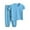 Blue, variant on yillto Kids Short Sleeve Pajama Set Boys Girls 2 Piece Pjs Sleepwear Lounge Pants Sets for 2-10 Years