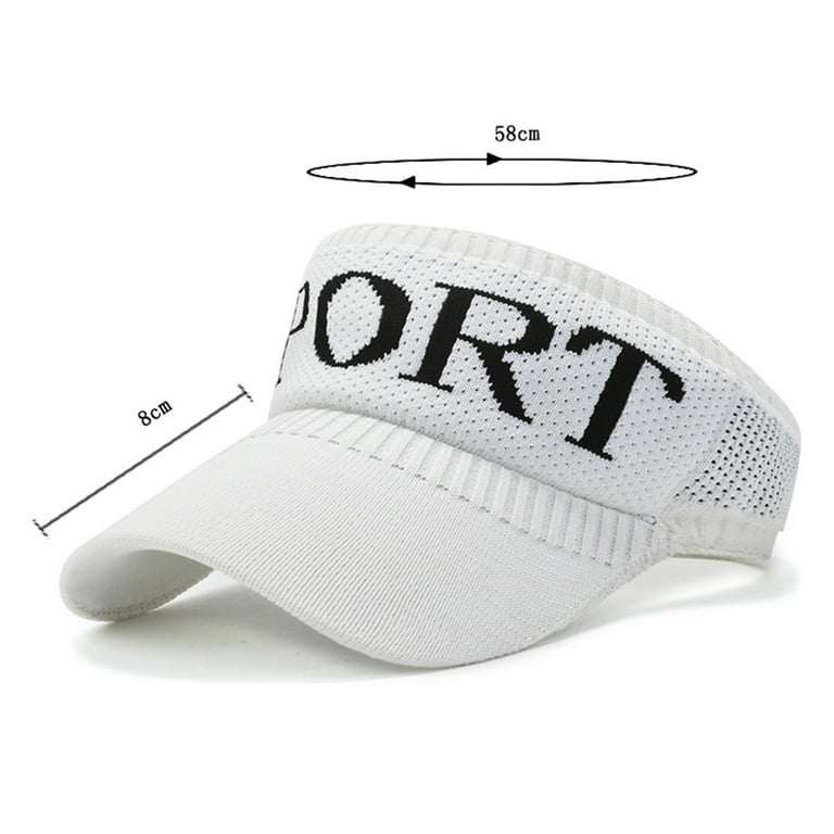 UDIYO Women Sun Visor Hat for Women Cotton Blend Hats Elastic Sports Hat  Empty Top Quick Drying Wide Brim Golf Hat 