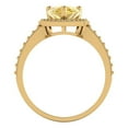 thumbnail image 4 of 2.36 ct Pear Cut Simulated Yellow Diamond with Simulated Diamond Halo Accents 18K Yellow Gold Womens Engagement Ring, 4 of 5
