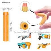 100-Dart Bullets Refill Pack for N-Strike Elite 2.0 Series – Compatible with All Elite Blasters Orange