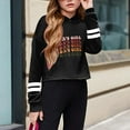 thumbnail image 2 of Toddler Girls' Fashion Sweatshirts Kids Casual Loose Active Full Sleeves Hoodies Hooded Short Letter Print Striped Teen Crop Cute Pullover Tops Clothes for Girls Size 4-5T, 2 of 4