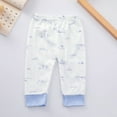 thumbnail image 5 of Povozer 0-3 Months Baby Girl Clothes Fashion 8PCS Baby Boy Girl Tops+Hat+Pants+Bib+Sock Shose+Romper Outfits Set for 0-3 Months,Blue, 5 of 7