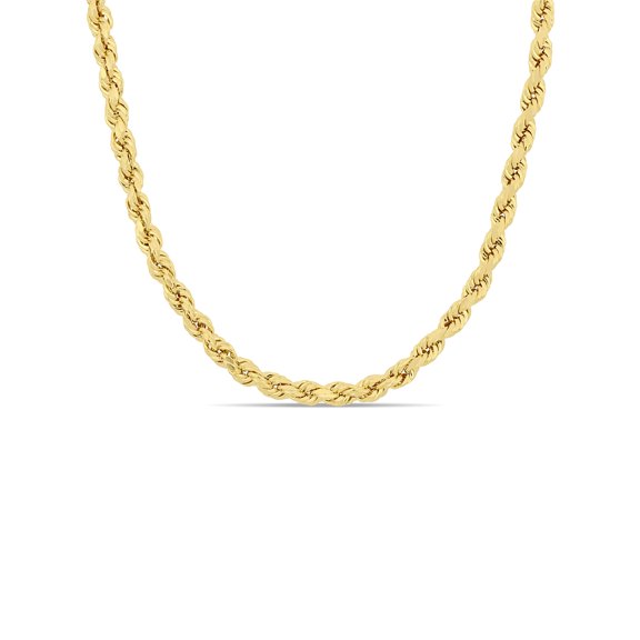 Everly 14k Yellow Gold 4mm Rope Chain Necklace