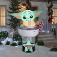 thumbnail image 5 of Gemmy Christmas Airblown Inflatable The Child in Pod Scene Star Wars, 6 ft Tall, grey, 5 of 5