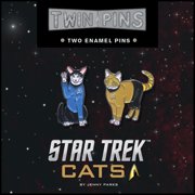 JENNY PARKS Star Trek X Chronicle Books: Star Trek Cats Twin Pins: Two Enamel Pins (Other)